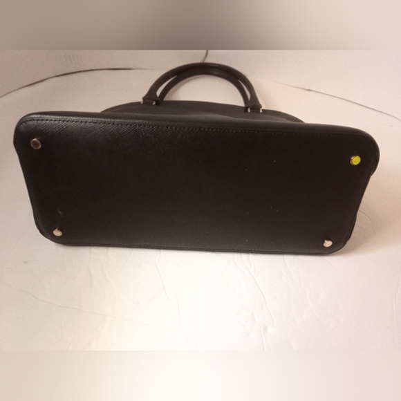 Kate Spade Payton Medium Dome Satchel Handbag Women's Bag Heart Black Leather - Picture 6 of 8